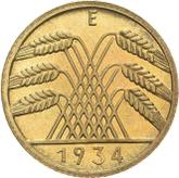 Reverse 10 Reichspfennig 1934 E