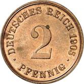 Obverse 2 Pfennig 1905 D