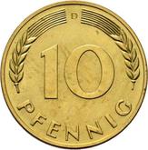 Obverse 10 Pfennig 1966 D