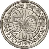 Reverse 50 Reichspfennig 1928 G