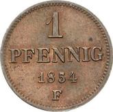Reverse 1 Pfennig 1854 F