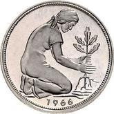 Reverse 50 Pfennig 1966 J