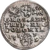 Reverse 3 Groszy (Trojak) 1590 IF Olkusz Mint