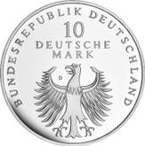 Reverse 10 Mark 1998 D German mark