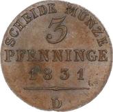 Reverse 3 Pfennig 1831 D