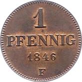 Reverse 1 Pfennig 1846 F