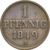 Reverse 1 Pfennig 1849 A