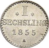 Reverse Sechsling 1855 A