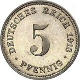 Obverse 5 Pfennig 1913 D