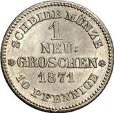 Reverse Neu Groschen 1871 B