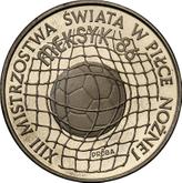 Reverse 500 Zlotych 1986 MW Pattern XIII World Cup FIFA  - Mexico 1986