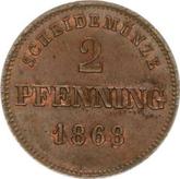 Reverse 2 Pfennig 1868