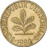 Reverse 10 Pfennig 1980 J