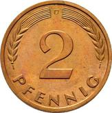 Obverse 2 Pfennig 1959 D