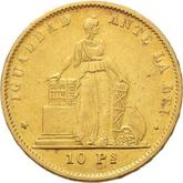 Obverse 10 Pesos 1868 So