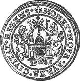 Reverse 10 Ducat (Portugal) 1586 Riga