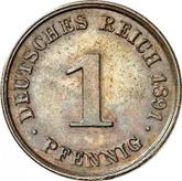 Obverse 1 Pfennig 1891 J