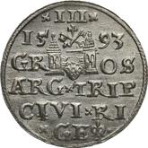 Reverse 3 Groszy (Trojak) 1593 Riga