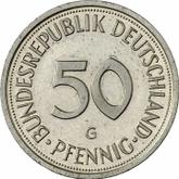 Obverse 50 Pfennig 1989 G