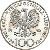Obverse 100 Zlotych 1985 CHI John Paul II