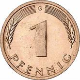 Obverse 1 Pfennig 1988 G