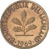 Reverse 1 Pfennig 1969 G