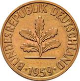 Reverse 2 Pfennig 1959 D