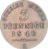 Reverse 3 Pfennig 1840 A