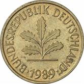 Reverse 5 Pfennig 1989 D