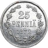 Reverse 25 Pennia 1872 S