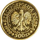 Obverse 500 Zlotych 1999 MW NR White-tailed eagle