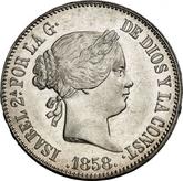 Obverse 10 Reales 1858