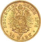 Reverse 10 Mark 1876 D Bayern