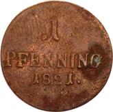 Reverse 1 Pfennig 1821