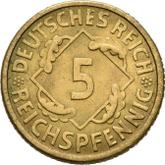 Obverse 5 Reichspfennig 1926 A