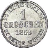 Reverse Groschen 1858