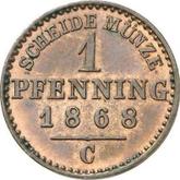 Reverse 1 Pfennig 1868 C