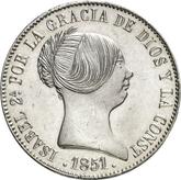 Obverse 10 Reales 1851