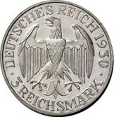 Obverse 3 Reichsmark 1930 A Zeppelin
