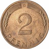 Obverse 2 Pfennig 1971 G