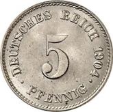 Obverse 5 Pfennig 1904 J