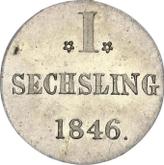 Reverse Sechsling 1846