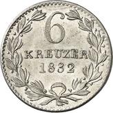 Reverse 6 Kreuzer 1832 D