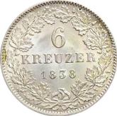Reverse 6 Kreuzer 1838