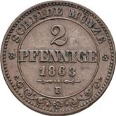 Reverse 2 Pfennig 1863 B
