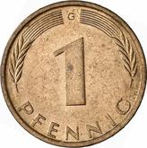 Obverse 1 Pfennig 1971 G