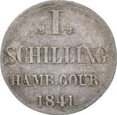 Reverse 1 Shilling 1841 H.S.K.