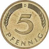 Obverse 5 Pfennig 1998 D