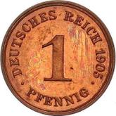 Obverse 1 Pfennig 1905 D