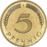 Obverse 5 Pfennig 1983 J
